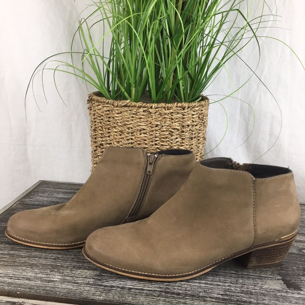 Steve Madden Taupe Brown Remingtn Zip Suede Boot Bootie 10